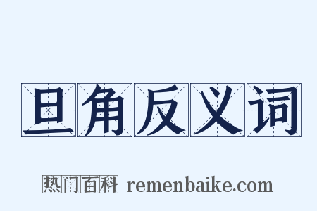 旦角反义词是什么意思的图片